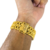 Bracelete Articulado Dólar Retangular Fique Rico Banhado a Ouro 18k Fecho
