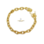 Pulseira Cadeado - 9mm - Fecho Duplo - Banhado a Ouro 18k - comprar online