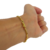 Cordão+Pulseira Cadeado 3mm Pingente São Jorge Banhado a Ouro 18k na internet
