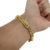 Cordão+Pulseira Cadeado 9mm Pingente Nossa Senhora Branca Banhado a Ouro 18k na internet