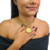 Cordão Cadeado - Feminino - 9mm - Fecho Gaveta - Pingente CRF Cravejado - 14g - Banhado a Ouro 18k - comprar online