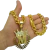 Cordão Friso Triplo 13mm Pingente Escolha sua Letra Louros de A a Z Louros Banhado a Ouro 18k na internet