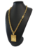 Cordão Cadeado 9mm Pingente Fé Com Mãos Banhado a Ouro 18k