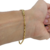 Cordão+Pulseira Cadeado 2mm Banhado a Ouro 18k - comprar online