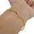 Cordão+Pulseira Grumet Lacraia 3mm Banhado a Ouro 18k - comprar online