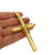 Pingente Cruz Com Fios Mega - 12x5cm - 51g - Banhado a Ouro 18k