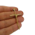 Pingente Cruz Com Fios Palito Médio - 4,5x2,5cm - 1g - Banhado a Ouro 18k
