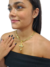 Cordão Cadeado - Feminino - 9mm - Fecho Gaveta - Pingente Cruz Cravejada - 15g - Banhado a Ouro 18k