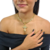 Cordão+Pulseira Cadeado - Feminino - 9mm - Fecho Gaveta - Pingente Cruz Cravejada - 15g - Banhado a Ouro 18k - comprar online