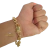 Pulseira Cadeado - 9mm - Fecho Duplo - Banhado a Ouro 18k