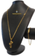 Cordão+Pulseira Cadeado 2mm+Pingente Cruz 3d Banhado a Ouro 18k