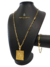 Cordão+Pulseira Tijolinho 4mm Pingente São Jorge Placa Banhado a Ouro 18k