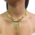 Cordão+Pulseira Grumet 12mm Feminino Pingente Balança Banhado - comprar online