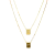 Escapulário Tijolinho 2mm Fé plaquinha Banhado A Ouro 18k - Miami Gold 18k