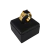 Anel Pedra Solitário Comendador Zircônia Negra Banhado a Ouro 18k - comprar online