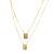 Escapulário Tijolinho 2mm Cruz Templária Banhado A Ouro 18k - Miami Gold 18k