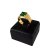 Anel Pedra Solitário Comendador Zircônia Verde Banhado a Ouro 18k - comprar online