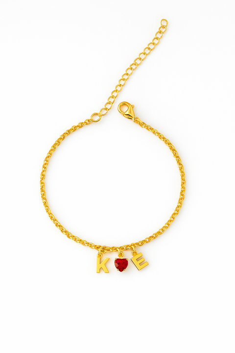 PULSEIRA 2 LETRAS | BANHADO A OURO 18K - comprar online