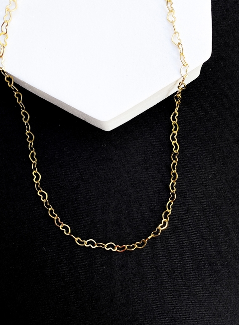 Choker elos corações vazados