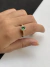 Anel princesa oval cravejado | verde