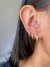 Trio de argolas com cravação inglesa | banhado a ouro 18K - comprar online
