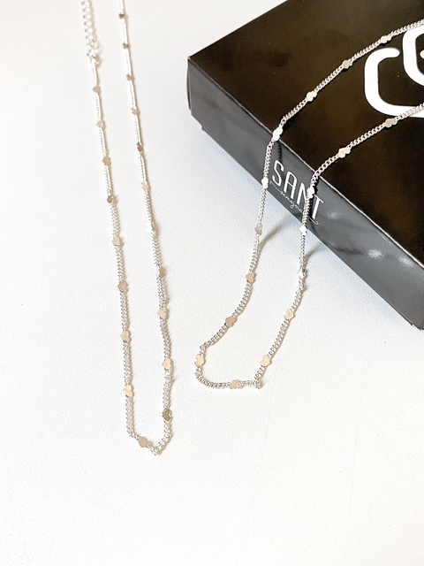 choker corações amassados | banhado a prata 925