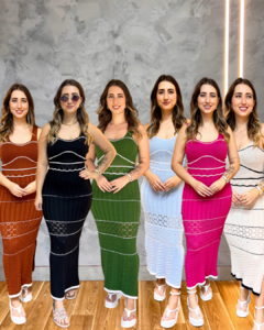 Vestido modal luxo