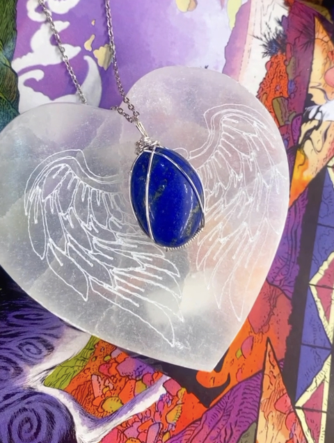 Dije lapislázuli engarzado