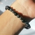Pulsera piedra volcánica, hematita y ónix