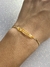 Pulsera citrino chapa de oro ajustable
