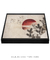 Quadro Decorativo Hokusai Pássaros e Pôr do Sol Horizontal - loja online
