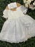 Vestido Barra Fina com Ponto Palito no Poá