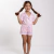 Pijama americano infantil menina rosa com flor curto - Pijaminhas