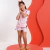 Pijama americano infantil menina donnuts curto na internet