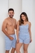 Kit Casal Xadrez azul claro - comprar online