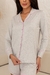 PIJAMA AMERICANO FEMININO LISO ALANA - CINZA COM ROSA na internet