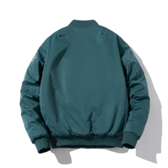 jaqueta masculina com ziper verde