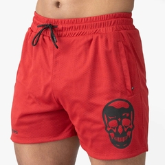 short masculino curto vermelho para academia