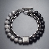 pulseira masculina com pedras