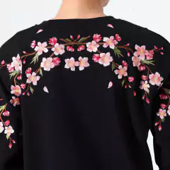 Moletom masculino com flores preto
