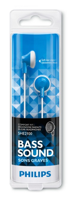 AURICULAR PHILIPS SHE2100BL/28 AZUL/BLANCO en internet