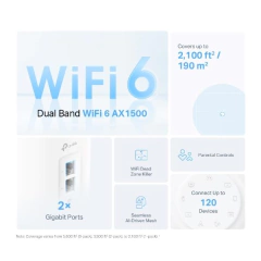 TP LINK WIFI MESH DECO X1 AX1500 GIGABIT - Videosuiza