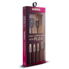 CABLE TYPO-C SOUL 1 MT IRON FLEX METALIZADO en internet