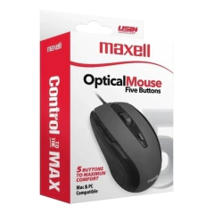 MOUSE MAXELL MOWR-105 NEGRO 5 BOTONES - comprar online