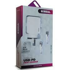 CARGADOR 220 SOUL 20W USB+C CABLE TYPO-C - comprar online
