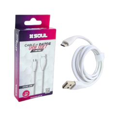 CABLE MICRO USB SOUL SOFT 1MT BLANCO