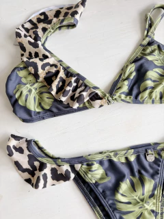 BIKINI CIPITRIA ESTAMPADA BEIGE Y VERDE - comprar online