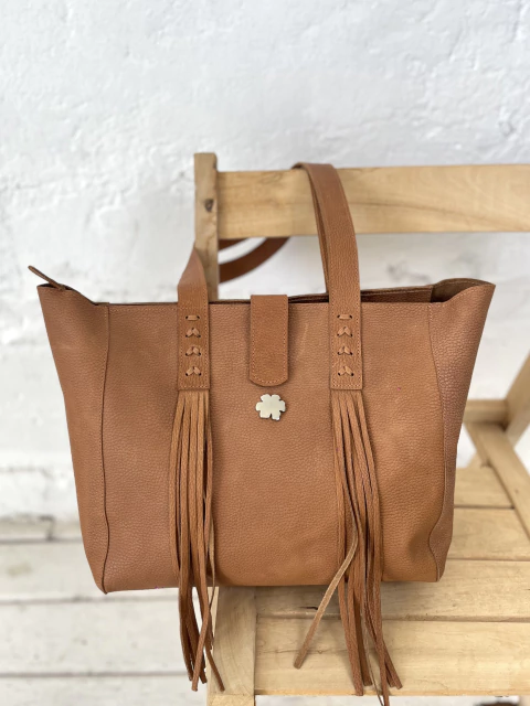 CARTERA DE CUERO MARRON - comprar online