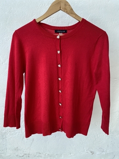 SWETER ROJO CON BOTONES CON STRASS - comprar online