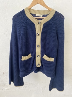 SWEATER JAZMIN AZUL Y DORADO - comprar online
